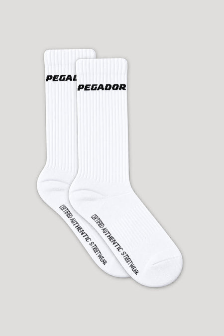 Certified Side Logo Socks White Black (Single Pack)