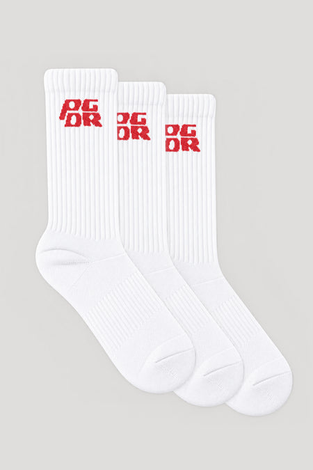 Narson Socks White Red (3 Pack)