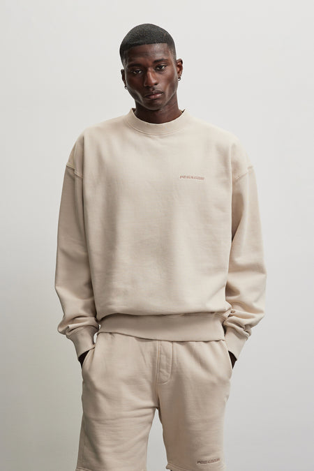 Logo Oversized Sweater Cream