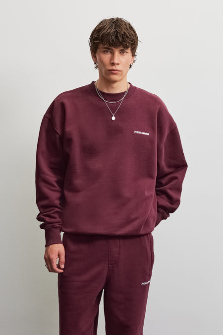 Logo Oversized Sweater Dark Red