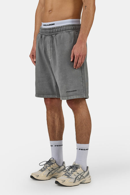 Logo Heavy Sweat Shorts Vintage Grey