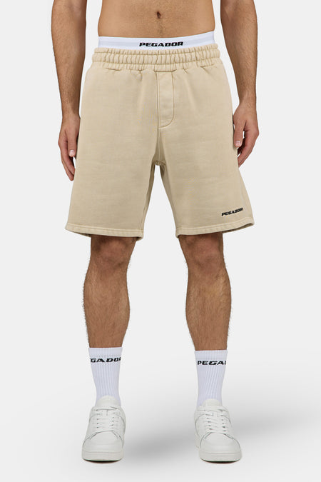 Logo Heavy Sweat Shorts Vintage Beige