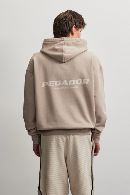 Colne Logo Oversized Hoodie Warm Taupe