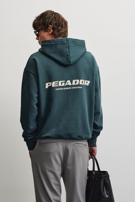Colne Logo Oversized Hoodie Dark Teal