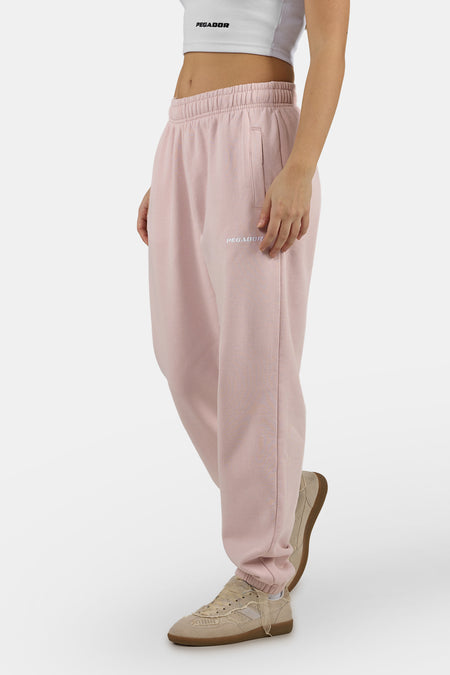 Villa High Waisted Sweat Pants Powder Pink