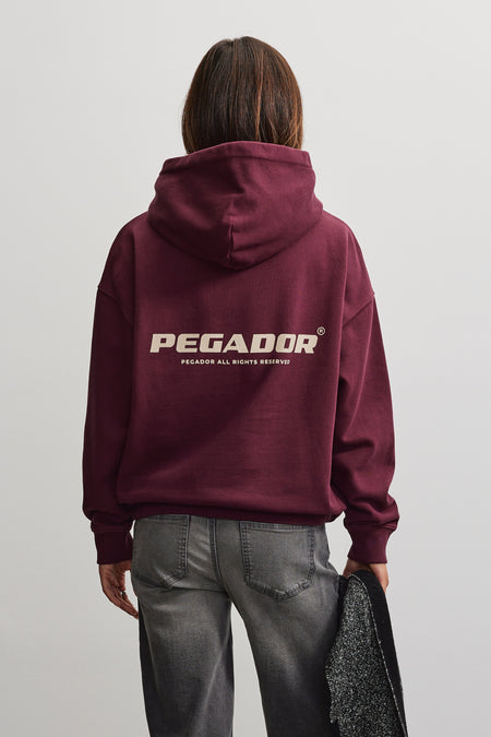 Atna Logo Oversized Hoodie Dark Red