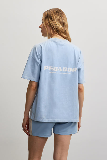Arendal Logo Heavy Oversized Tee Ocean Blue