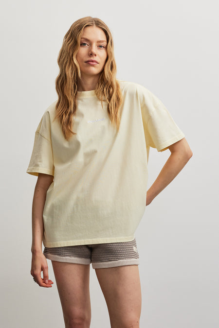 Bracy Heavy Oversized Tee Butter Yellow
