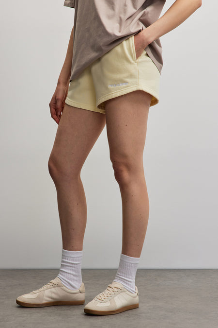 Wiluna High Waisted Sweat Shorts Butter Yellow