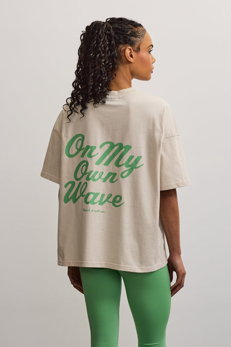 Yebra Heavy Oversized Tee Coast Sand