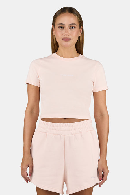 Ines Cropped Baby Tee Dusty Rose