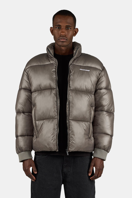 Solin Light Glossy Puffer Jacket Rock Grey