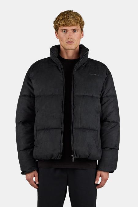 Sidan Velour Puffer Jacket Black