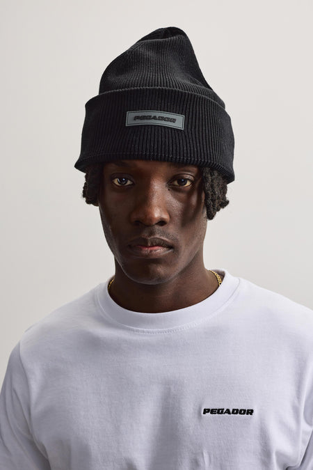 Ranyo Logo Rubber Beanie Black