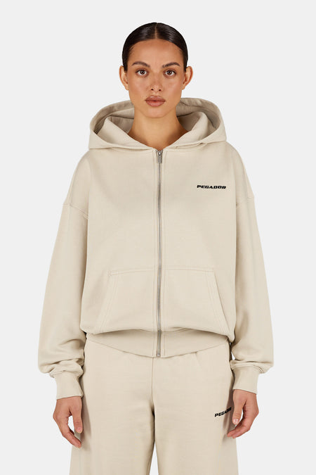 Clarita Oversized Sweat Jacket Cozy Beige