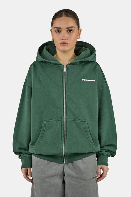 Clarita Oversized Sweat Jacket Solid Green