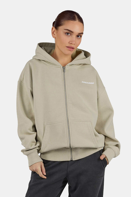 Clarita Oversized Sweat Jacket Khaki Beige