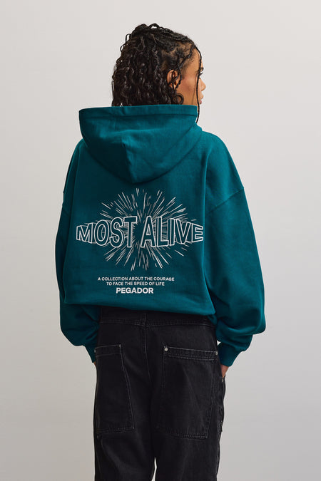 Nisa Oversized Hoodie Urban Turquoise