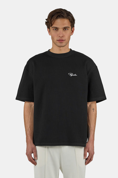 Signar Oversized Rib Tee Black