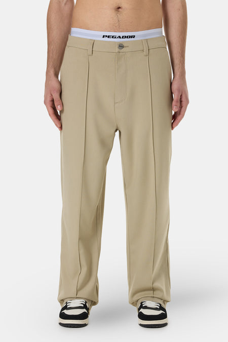 Mador Wide Suit Pants Beige