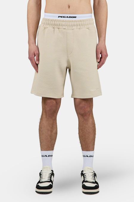 Tate Structured Shorts Light Beige