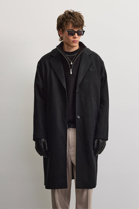 Motero Oversized Coat Black