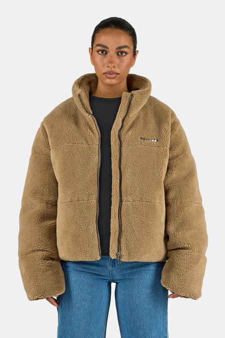 Georgia Teddy Puffer Jacket Sand