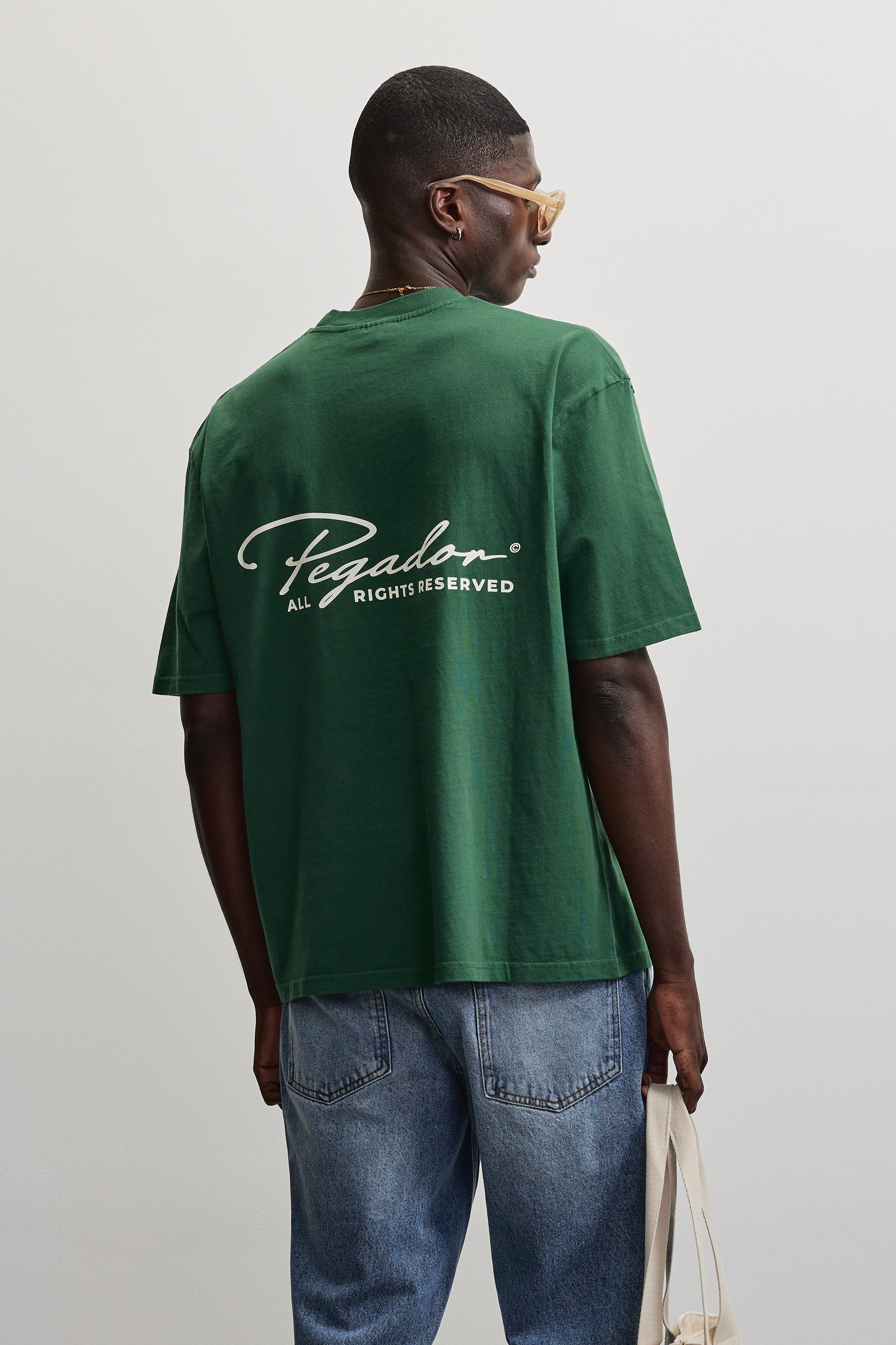 Pike Oversized Tee Washed Solid Green – PEGADOR®