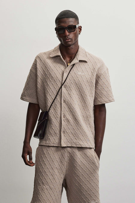 Jovren Structured Shirt Warm Taupe