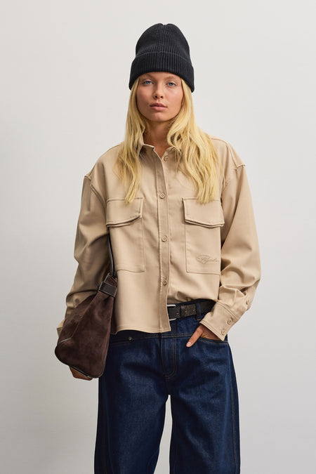 Nilay Oversized Overshirt Cappuccino