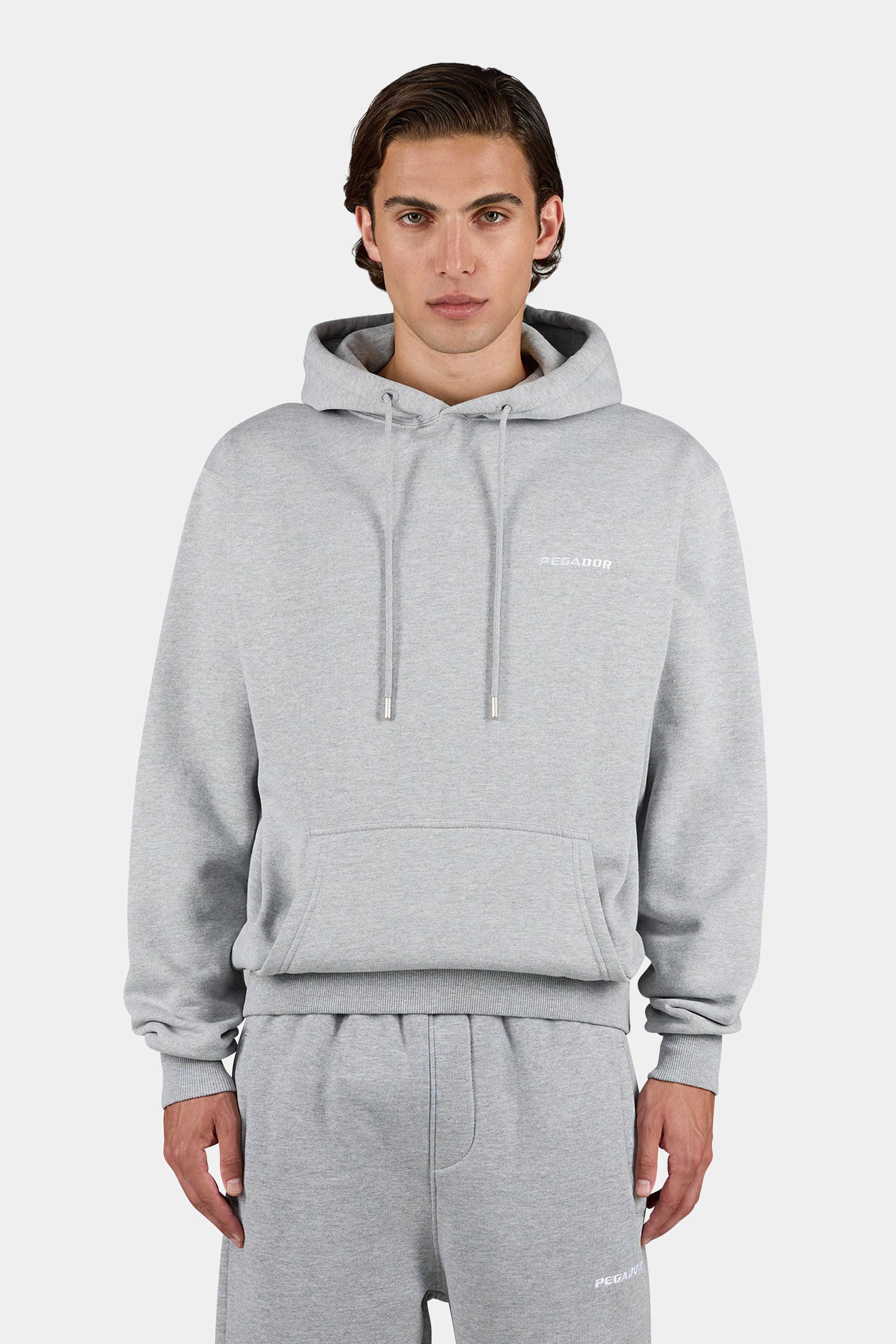 パーカー MotionLogo Hooded Sweatshirt HeatherGrey Logo Regular Hoodie Heather Grey – PEGADOR®