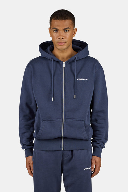 Logo Regular Sweat Jacket Indigo Navy