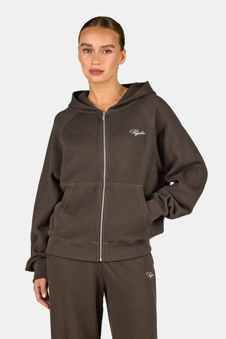 Dayita Raglan Rib Jacket Walnut Brown