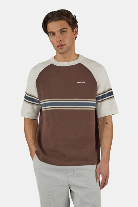 Eger Pique Knit Raglan Tee Cocoa Brown