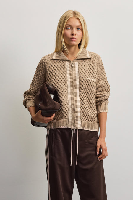 Bosa Structured Knit Jacket Beige