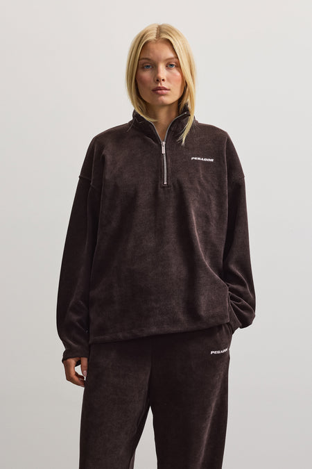 Noli Rib Halfzip Deep Brown