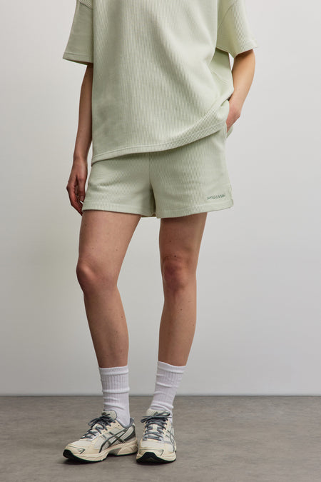 Linares Light Rib Shorts Green Sorbet