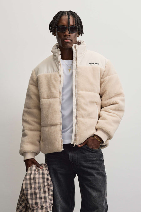 Cherasco Teddy Puffer Jacket Cream