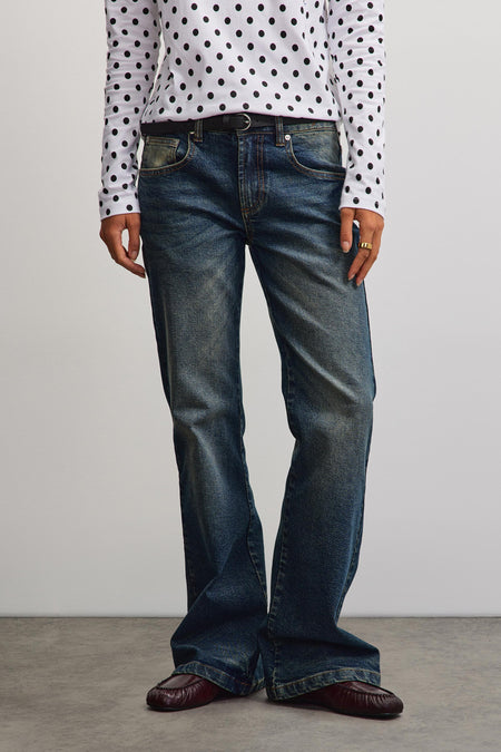 Senta Bootcut Jeans Faded Dark Blue