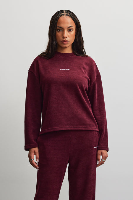 Noli Soft Rib Oversized Longsleeve Dark Red