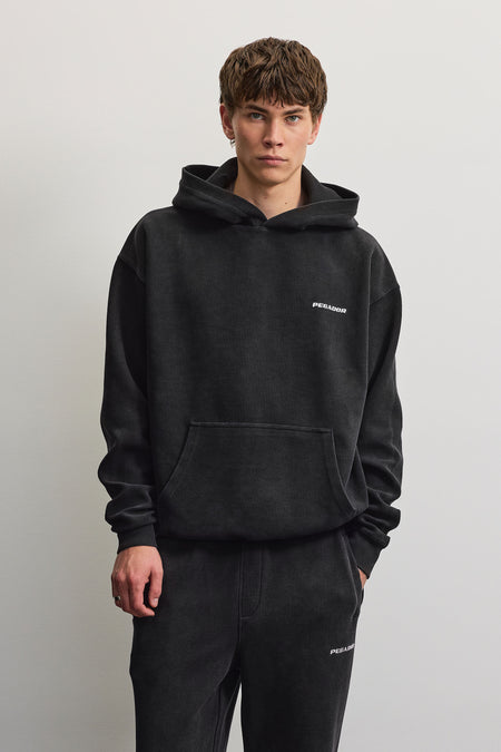 Kells Oversized Waffle Hoodie Vintage Black