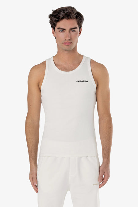 Logo Rib Undershirt Warm White