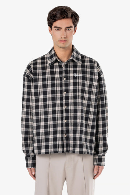 Bevill Flannel Shirt Dark Stone