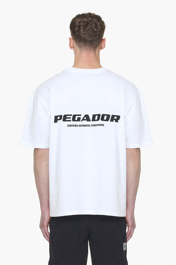 Pegador Colne Logo Oversized Tee White Gum