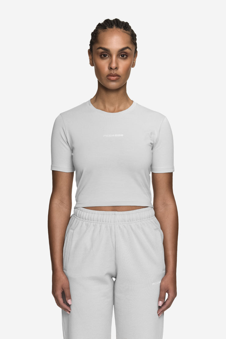 Pegador Ines Cropped Baby Tee Washed Sky Grey White Gum