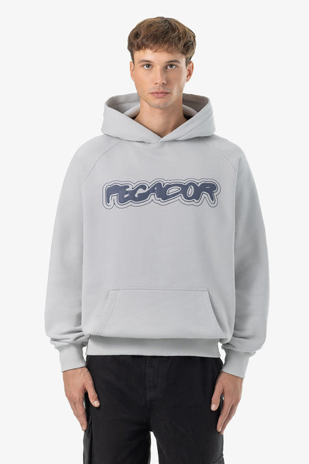 Anclar Oversized Raglan Hoodie Clear Grey