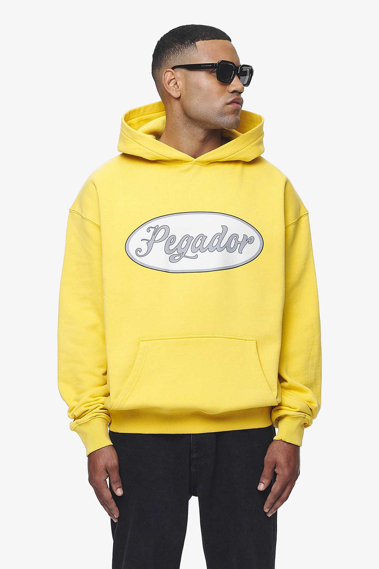 Pegador West Oversized Hoodie Vintage Washed Solar Yellow