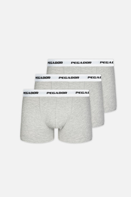 Ango Boxershorts Grey Melange White (3 Pack)