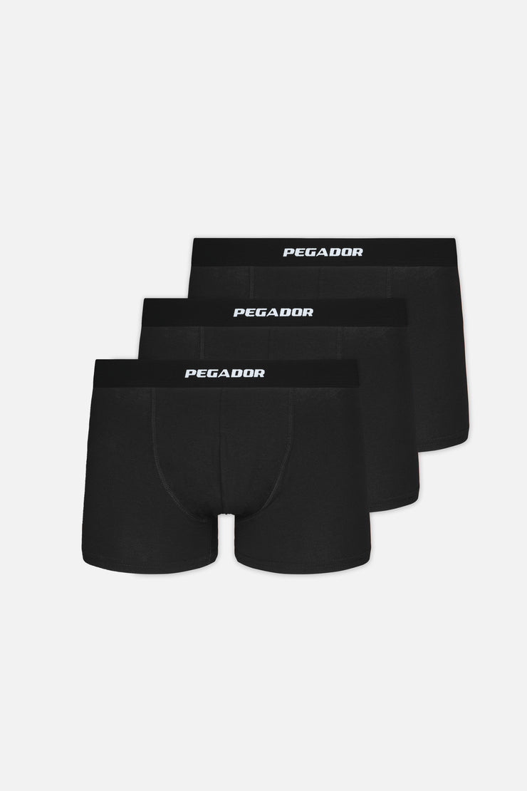 Pegador Camino Boxershorts Single Logo 3 Pack Black Black