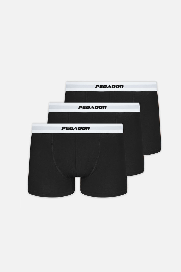 Pegador Camino Boxershorts Single Logo 3 Pack Black White